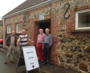 External view of the Aldbourne Community Heritage Centre with some of the team
