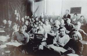 Photograph of Junior School group, taken inside the school - 1929