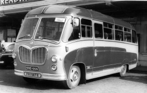 Photograph of Ex-Chiltonian Bedford coach [registration number VHO 444] dated 1953