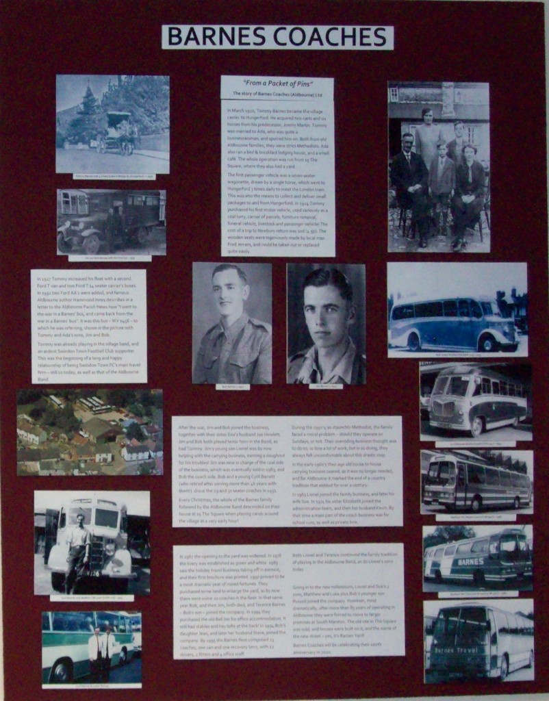 Photograph of "Display Panel 2015 - Barnes Coaches" as it was at the Heritage Centre