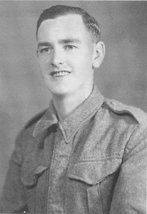 Photograph of Bob Barnes  in military uniform circa 1940
