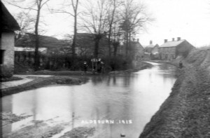 Photograph of Lottage Road near Goddards Lane, flooded - January 1915