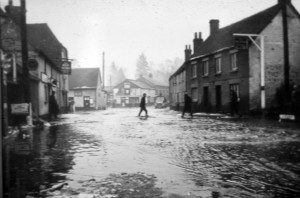 Photograph of flooded West Street looking towards The Square - February 1940