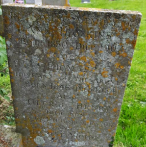 photograph of George Hawkins memorial in St Michael's Aldbourne churchyard