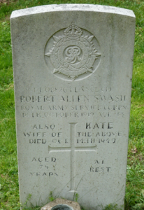Robert Swash's memorial in St Michael's churchyard, Aldbourne